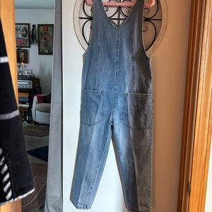 Zenana Outfitters Light Blue Denim Overalls